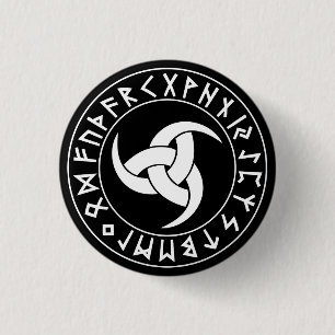 Odhroerir Rune Shield Ronde Button 3,2 Cm