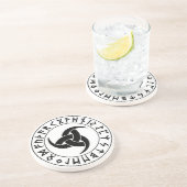 Odhroerir Rune Shield Zandsteen Onderzetter (Zijkant)