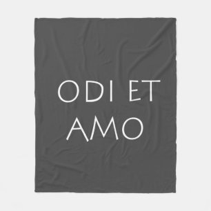 Odi et amo fleece deken