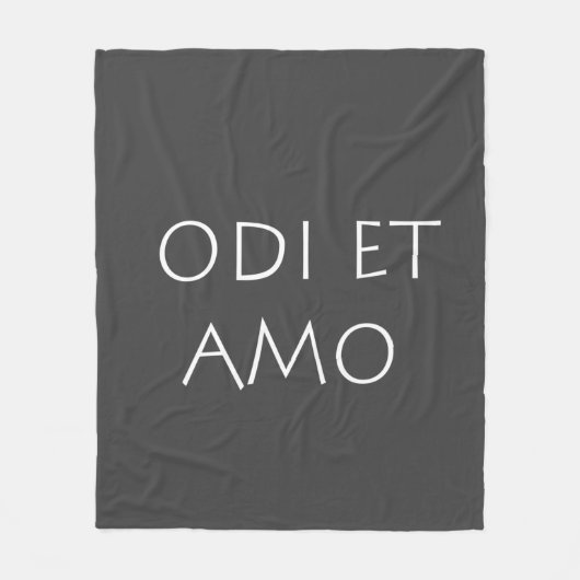 Odi et amo fleece deken (Voorkant)