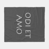 Odi et amo fleece deken (Voorkant (Horizontaal))
