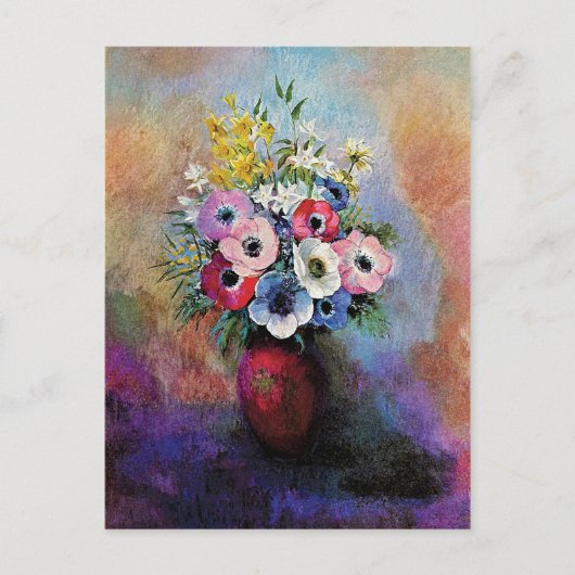 Odilon Redon Anemonen - Symbolisme in Fijne Kunst Briefkaart (Voorkant)