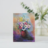 Odilon Redon Anemones - Kunstsymboliek Briefkaart (Staand voorkant)