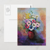 Odilon Redon Anemones - Kunstsymboliek Briefkaart (Voorkant / Achterkant)