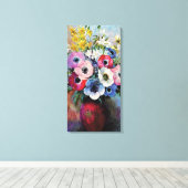 Odilon Redon Anemones - Kunstsymboliek Canvas Afdruk (Insitu (Houten vloer))