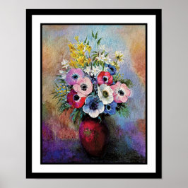 Odilon Redon Anemones - Kunstsymboliek Poster