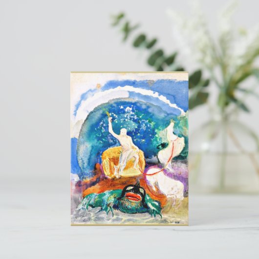 Odilon Redon - Apollo Riding een Groene Monster Briefkaart (Staand voorkant)