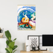 Odilon Redon - Apollo Riding een Groene Monster Poster (Thuiskantoor)