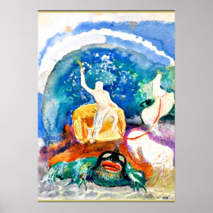 Odilon Redon - Apollo Riding een Groene Monster Poster