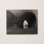 Odilon Redon. Armor. Donkere vrouw gezicht. symbol Legpuzzel (Horizontaal)