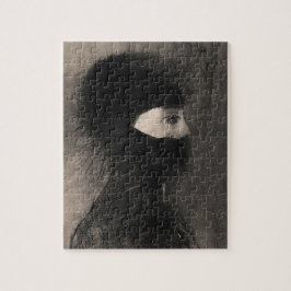 Odilon Redon. Armor. Donkere vrouw gezicht. symbol Legpuzzel