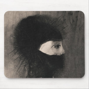 Odilon Redon. Armor. Donkere vrouw gezicht. symbol Muismat