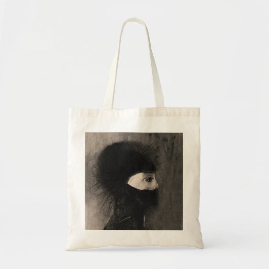 Odilon Redon. Armor. Donkere vrouw gezicht. symbol Tote Bag (Voorkant)
