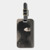 Odilon Redon Armor. Donkere vrouw gezicht symbolie Bagagelabel (Voorkant verticaal)