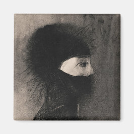 Odilon Redon Armor. Donkere vrouw gezicht Symbolie Magneet