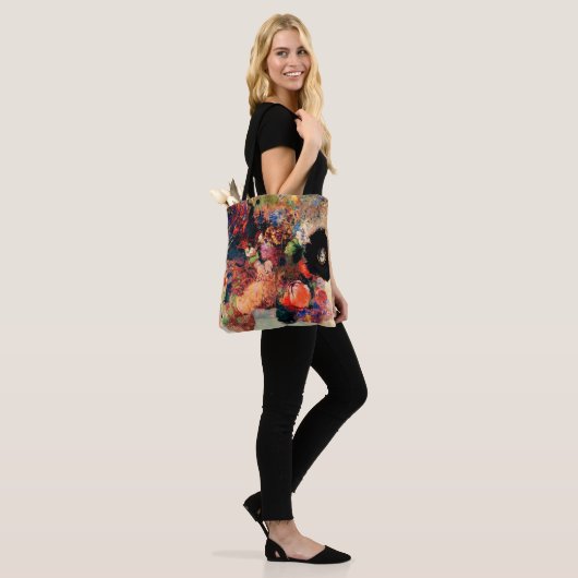 Odilon Redon - Black Poppy Tote Bag (Op model)