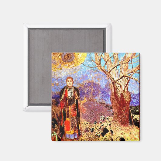 Odilon Redon - Boeddha Magneet (Voorkant / Achterkant)