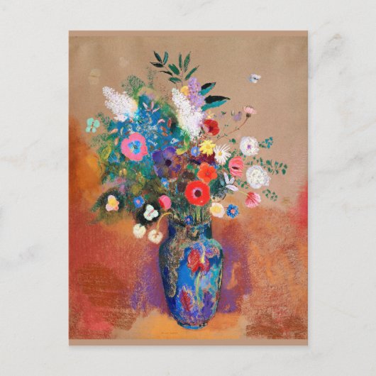Odilon Redon - Boeket Bloemen, Briefkaart (Voorkant)