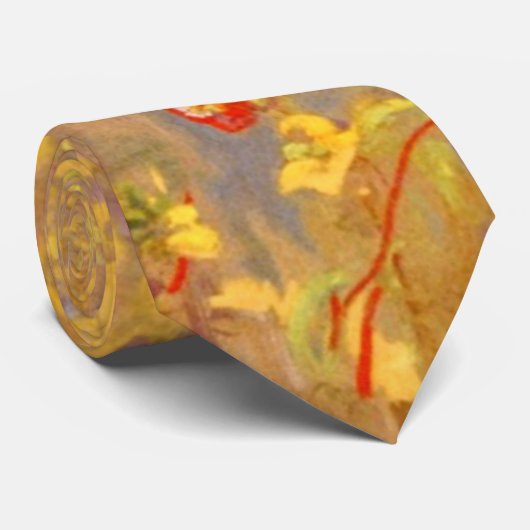 Odilon Redon - Boom op gele achtergrond Stropdas (Opgerold)