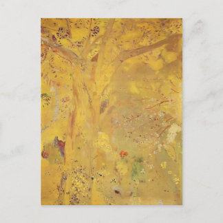 Odilon Redon - Boom tegen gele achtergrond Briefkaart
