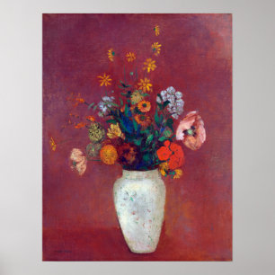 Odilon Redon Bouquet in een Chinese Vase Poster