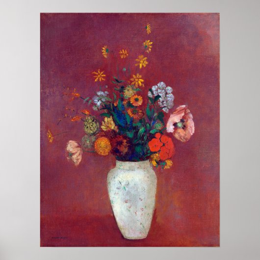 Odilon Redon Bouquet in een Chinese Vase Poster (Voorkant)
