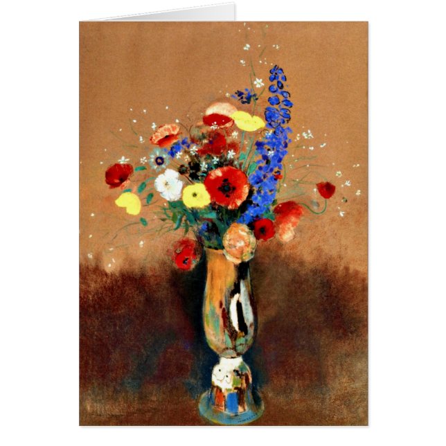 Odilon Redon - Bouquet van Wildbloemen in Vase (Voorkant)