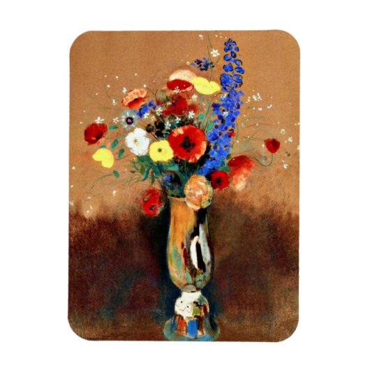 Odilon Redon - Bouquet van Wildbloemen in Vase Magneet (Verticaal)