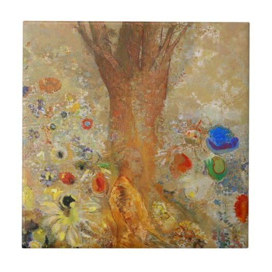 Odilon Redon Buddha in zijn jeugd Tegeltje (Voorkant)
