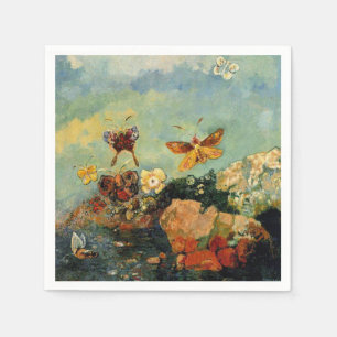 Odilon Redon - Butterflies, beroemd schilderij, Servet