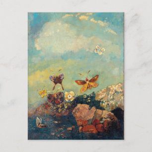Odilon Redon Butterflies symbolistische kunst Briefkaart