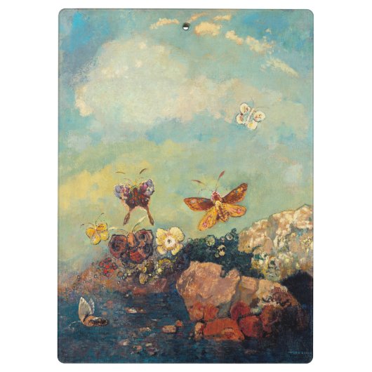Odilon Redon Butterflies  symbolistische kunst Klembord (Achterkant)