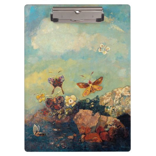 Odilon Redon Butterflies  symbolistische kunst Klembord (Voorkant)