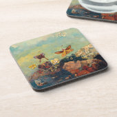 Odilon Redon Butterflies  symbolistische kunst Onderzetter (Linkerzijde)