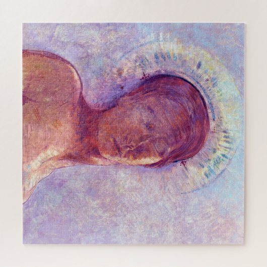 Odilon Redon, closed eyes 1889 Legpuzzel (Horizontaal)