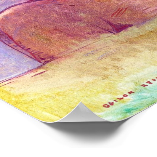 Odilon Redon, closed eyes 1889 Poster (Hoek)