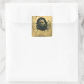 Odilon Redon, De Huilende Spin Vierkante Sticker (Tas)