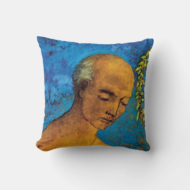 Odilon Redon De Kroon - Fijne Kunst Symbolisme Kussen (Voorkant)