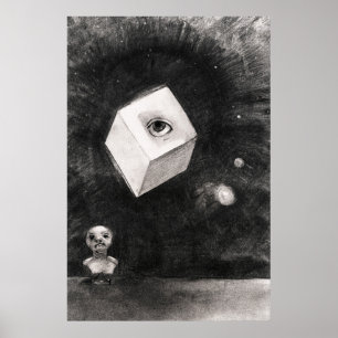 Odilon Redon, De kubus, 1880  Poster