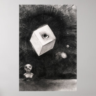 Odilon Redon, De kubus, 1880  Poster