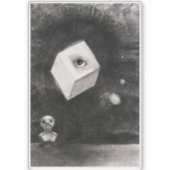 Odilon Redon, De kubus, 1880 Sticker (Voorkant)