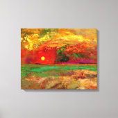 Odilon Redon - De Zonsondergang Canvas Afdruk (Voorkant)
