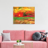 Odilon Redon - De Zonsondergang Canvas Afdruk (Insitu (Woonkamer))