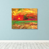 Odilon Redon - De Zonsondergang Canvas Afdruk (Insitu (Houten vloer))