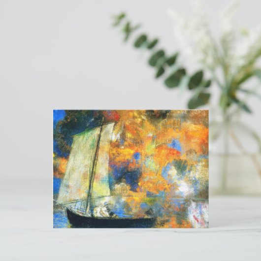 Odilon Redon - Flower Clouds Briefkaart (Staand voorkant)