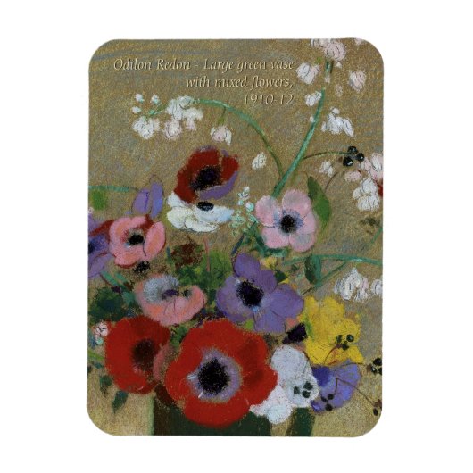 Odilon Redon Flowers CC0551 Fridge Art Collectie Magneet (Verticaal)