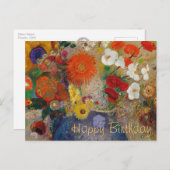 Odilon Redon Flowers CC0601 Birthday Briefkaart (Voorkant / Achterkant)
