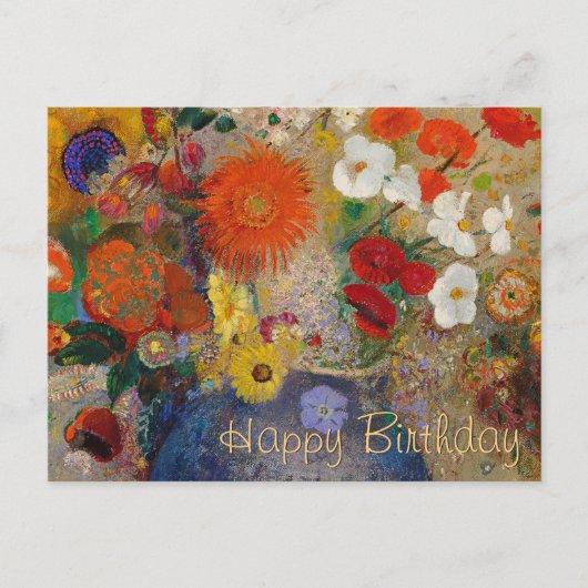 Odilon Redon Flowers CC0601 Birthday Briefkaart (Voorkant)
