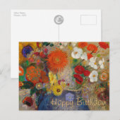 Odilon Redon Flowers CC0601 Birthday Briefkaart (Voorkant / Achterkant)