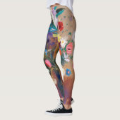 Odilon Redon gedrukte Leggings geschilderde bloeme (Links)